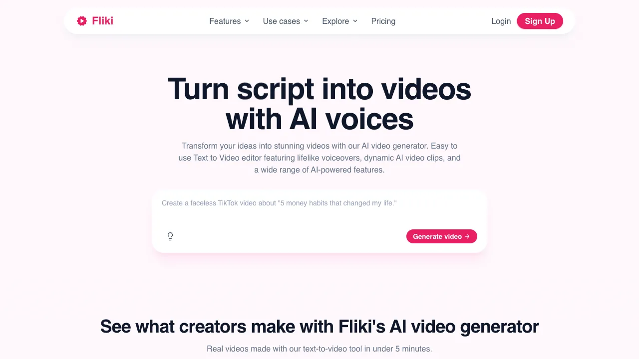 Fliki 预览