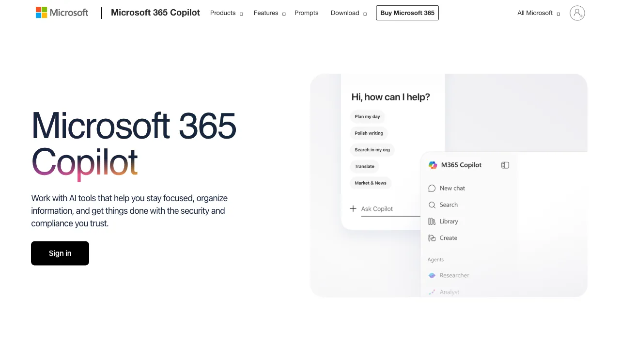 Microsoft 365 Copilot 预览